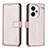 Funda de Cuero Cartera con Soporte Carcasa B24F para Xiaomi Redmi Note 13 Pro+ Plus 5G Oro Rosa