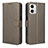 Funda de Cuero Cartera con Soporte Carcasa BY1 para Motorola Moto G73 5G Marron