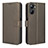 Funda de Cuero Cartera con Soporte Carcasa BY1 para Realme V30t 5G Marron