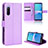 Funda de Cuero Cartera con Soporte Carcasa BY1 para Sony Xperia 10 III SO-52B Morado