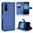 Funda de Cuero Cartera con Soporte Carcasa BY1 para Sony Xperia 5 II Azul