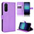 Funda de Cuero Cartera con Soporte Carcasa BY1 para Sony Xperia 5 II Morado