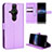 Funda de Cuero Cartera con Soporte Carcasa BY1 para Sony Xperia PRO-I Morado