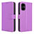 Funda de Cuero Cartera con Soporte Carcasa BY1 para Xiaomi Poco M4 5G Morado