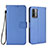 Funda de Cuero Cartera con Soporte Carcasa BY1 para Xiaomi Redmi 9T 4G Azul