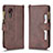 Funda de Cuero Cartera con Soporte Carcasa BY2 para Samsung Galaxy XCover 5 SM-G525F Marron