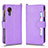 Funda de Cuero Cartera con Soporte Carcasa BY2 para Samsung Galaxy XCover 5 SM-G525F Morado