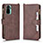 Funda de Cuero Cartera con Soporte Carcasa BY2 para Xiaomi Redmi Note 10S 4G Marron