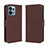 Funda de Cuero Cartera con Soporte Carcasa BY3 para Motorola Moto Edge Plus (2023) 5G Marron