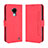 Funda de Cuero Cartera con Soporte Carcasa BY3 para Nokia C30 Rojo