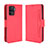 Funda de Cuero Cartera con Soporte Carcasa BY3 para Oppo F19 Pro Rojo