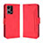 Funda de Cuero Cartera con Soporte Carcasa BY3 para Oppo F21 Pro 4G Rojo