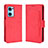 Funda de Cuero Cartera con Soporte Carcasa BY3 para Oppo Reno7 5G Rojo