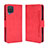 Funda de Cuero Cartera con Soporte Carcasa BY3 para Samsung Galaxy A12 Rojo