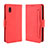Funda de Cuero Cartera con Soporte Carcasa BY3 para Samsung Galaxy A21 SC-42A Rojo