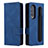 Funda de Cuero Cartera con Soporte Carcasa BY3 para Samsung Galaxy Z Fold4 5G Azul