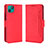 Funda de Cuero Cartera con Soporte Carcasa BY3 para Wiko T10 Rojo