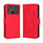 Funda de Cuero Cartera con Soporte Carcasa BY3 para Xiaomi Poco C40 Rojo