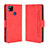 Funda de Cuero Cartera con Soporte Carcasa BY3 para Xiaomi Redmi 9C NFC Rojo