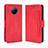 Funda de Cuero Cartera con Soporte Carcasa BY3 para Xiaomi Redmi Note 9T 5G Rojo