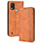 Funda de Cuero Cartera con Soporte Carcasa BY4 para Nokia C21 Plus Marron