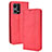 Funda de Cuero Cartera con Soporte Carcasa BY4 para Oppo F21 Pro 4G Rojo