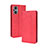 Funda de Cuero Cartera con Soporte Carcasa BY4 para Oppo F21s Pro 5G Rojo