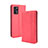 Funda de Cuero Cartera con Soporte Carcasa BY4 para Oppo Reno6 Z 5G Rojo