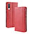 Funda de Cuero Cartera con Soporte Carcasa BY4 para Samsung Galaxy A50 Rojo