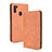 Funda de Cuero Cartera con Soporte Carcasa BY4 para Samsung Galaxy M21 (2021) Marron