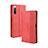 Funda de Cuero Cartera con Soporte Carcasa BY4 para Sony Xperia 10 II Rojo