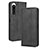 Funda de Cuero Cartera con Soporte Carcasa BY4 para Sony Xperia 5 IV Negro