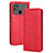 Funda de Cuero Cartera con Soporte Carcasa BY4 para Xiaomi Poco C40 Rojo