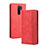 Funda de Cuero Cartera con Soporte Carcasa BY4 para Xiaomi Poco M2 Rojo