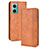 Funda de Cuero Cartera con Soporte Carcasa BY4 para Xiaomi Redmi 10 5G Marron