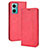 Funda de Cuero Cartera con Soporte Carcasa BY4 para Xiaomi Redmi 10 5G Rojo