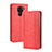 Funda de Cuero Cartera con Soporte Carcasa BY4 para Xiaomi Redmi 10X 4G Rojo