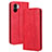 Funda de Cuero Cartera con Soporte Carcasa BY4 para Xiaomi Redmi A1 Rojo