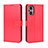 Funda de Cuero Cartera con Soporte Carcasa BY5 para Oppo Reno7 Z 5G Rojo