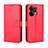 Funda de Cuero Cartera con Soporte Carcasa BY5 para Oppo Reno8 5G Rojo