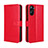 Funda de Cuero Cartera con Soporte Carcasa BY5 para Realme Q5x 5G Rojo