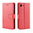 Funda de Cuero Cartera con Soporte Carcasa BY5 para Sony Xperia Ace Rojo