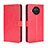 Funda de Cuero Cartera con Soporte Carcasa BY5 para Xiaomi Mi 10i 5G Rojo