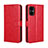 Funda de Cuero Cartera con Soporte Carcasa BY5 para Xiaomi Poco M4 5G Rojo