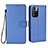 Funda de Cuero Cartera con Soporte Carcasa BY6 para Xiaomi Poco X4 NFC Azul