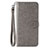 Funda de Cuero Cartera con Soporte Carcasa C01 para Xiaomi Redmi Note 9 Gris