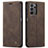 Funda de Cuero Cartera con Soporte Carcasa C01S para Samsung Galaxy A23 5G Marron