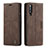 Funda de Cuero Cartera con Soporte Carcasa C01S para Samsung Galaxy A70 Marron