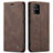 Funda de Cuero Cartera con Soporte Carcasa C01S para Samsung Galaxy A71 5G Marron