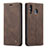 Funda de Cuero Cartera con Soporte Carcasa C01S para Samsung Galaxy M30 Marron